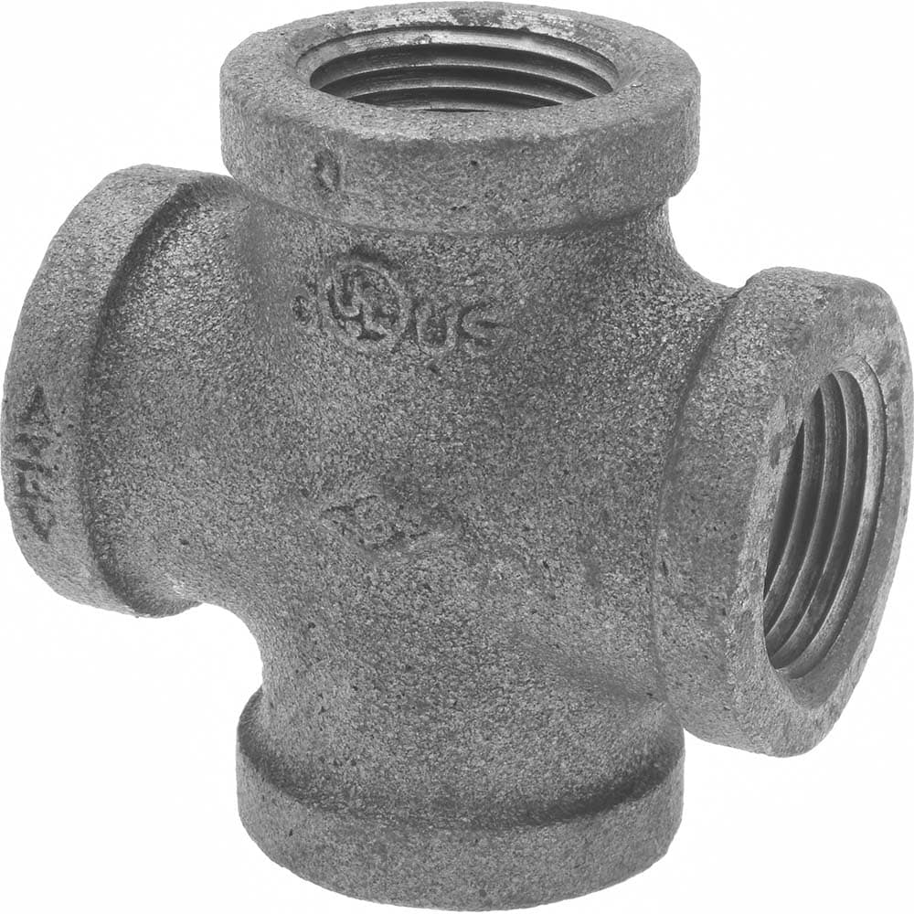 Black Cross: 3/4", Malleable Iron
