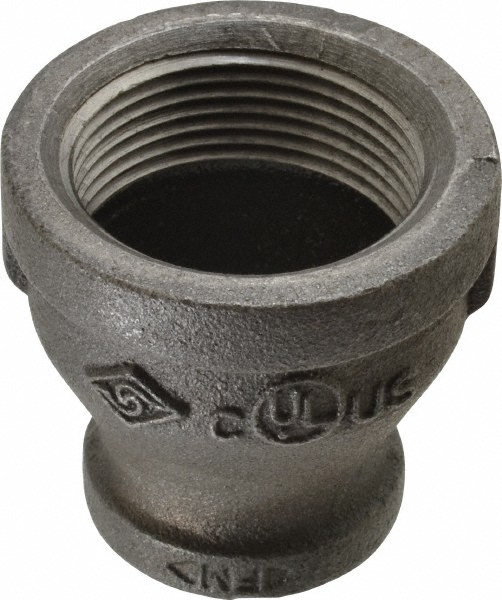 Black Reducing Coupling: 1-1/4 x 3/4", Threaded