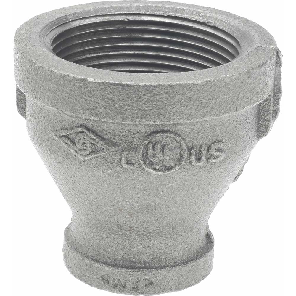 Black Reducing Coupling: 1-1/2 x 3/4", Threaded