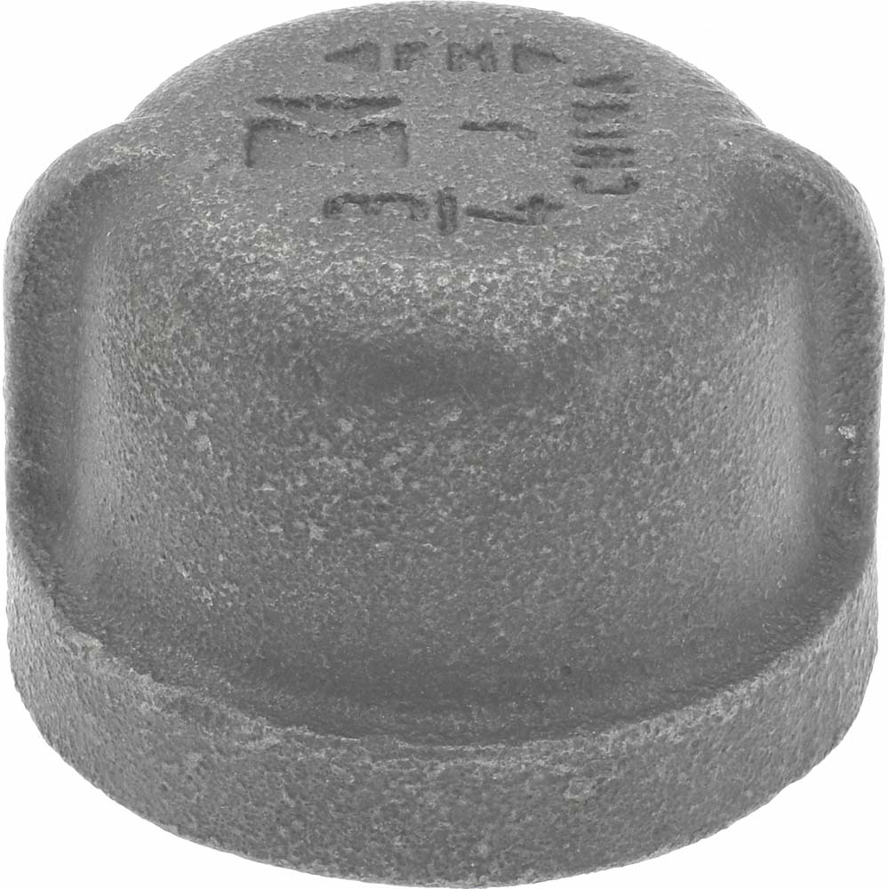 Black End Cap: 3/4", Threaded - Malleable Iron, Class 150