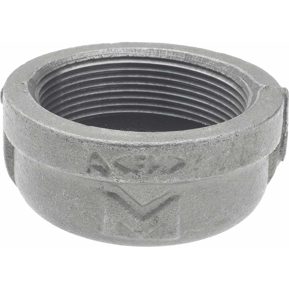 Black End Cap: 2", Threaded