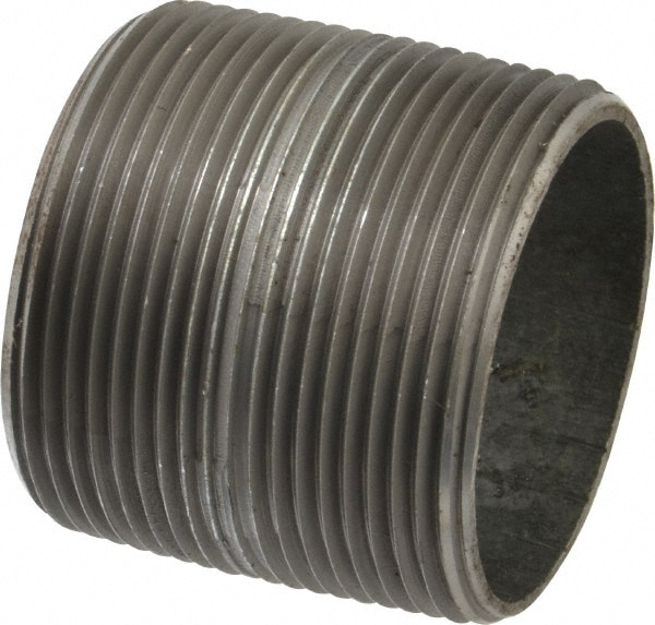Galvanized Pipe Nipple: 2-1/2", 2-1/2" Long, Schedule 40, Steel