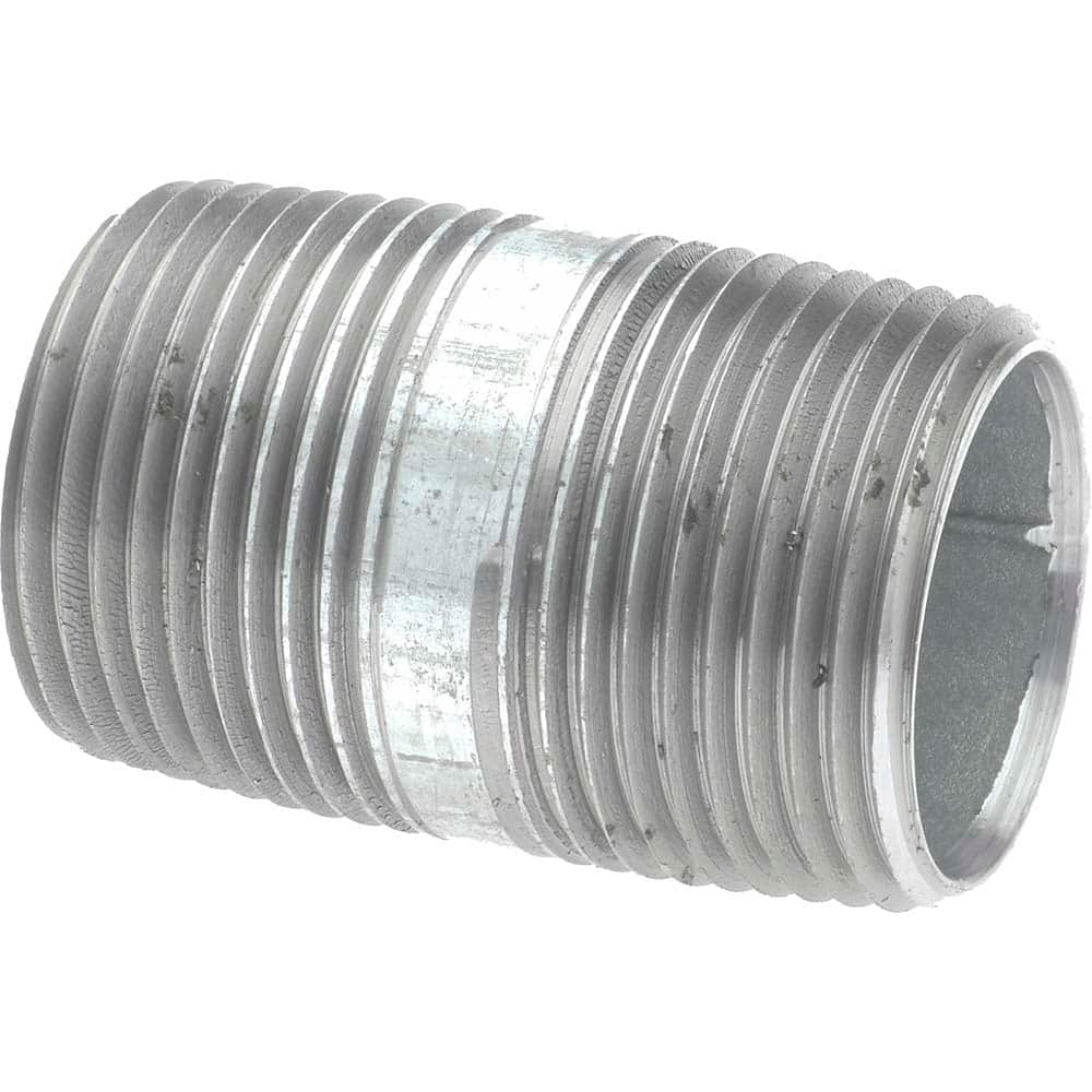 Value Collection Galvanized Pipe Nipple: 1, 2 Long, Schedule 40, Steel - Welded Steel, MNPT x MNPT Connection | Part #MSCNG06020