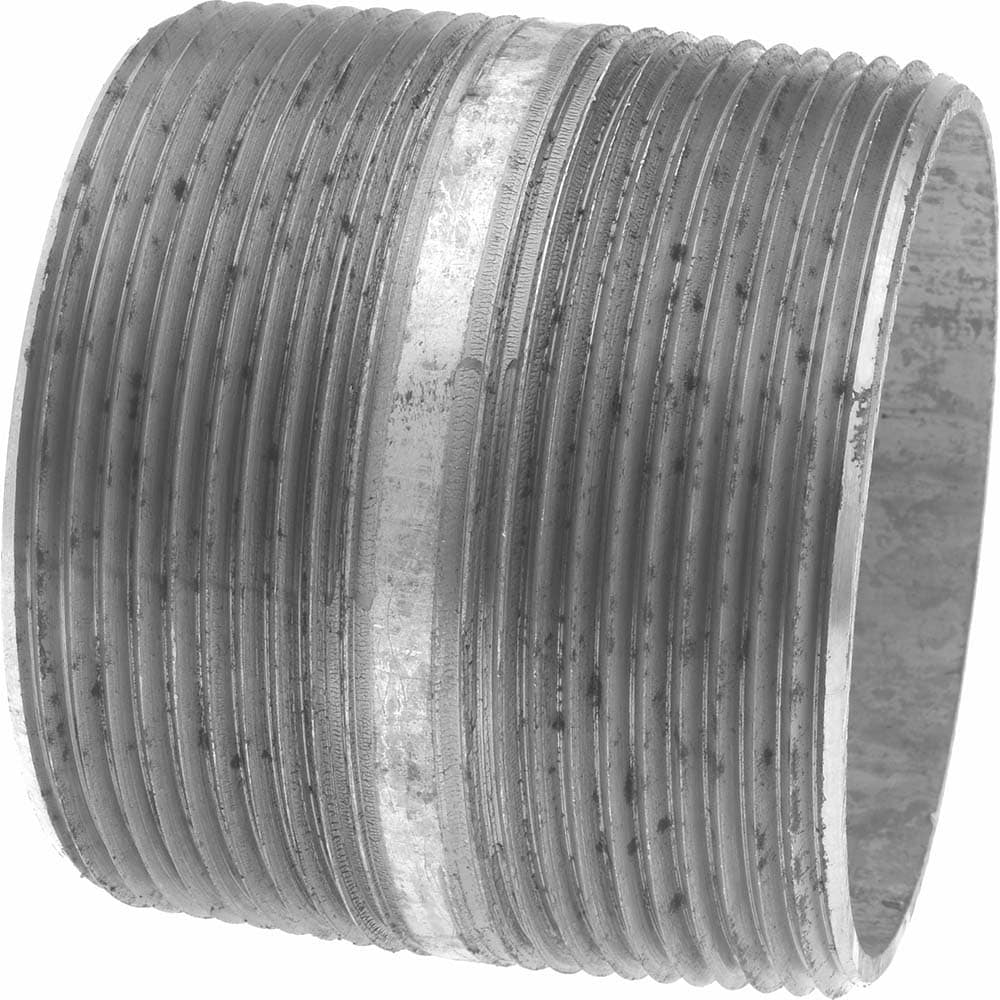 Galvanized Pipe Nipple: 3", 3" Long, Schedule 40, Steel