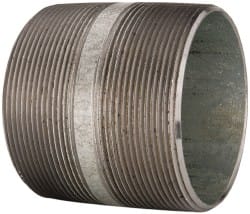 B&K Mueller 571-040BC Galvanized Pipe Nipple: 4", 4" Long, Schedule 40, Steel 