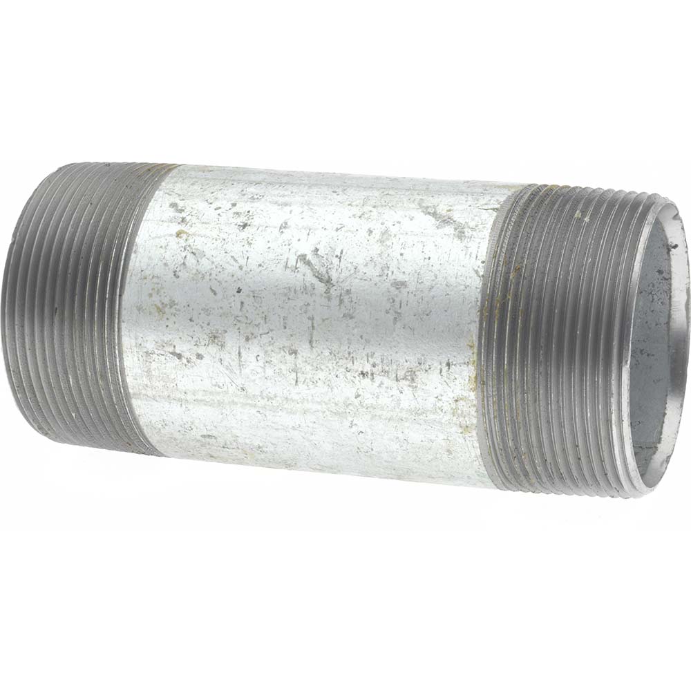 B&K Mueller Galvanized Pipe Nipple 2", 5" Long, Schedule 40, Steel