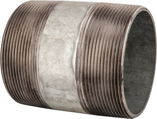 B&K Mueller 571-050BC Galvanized Pipe Nipple: 4", 5" Long, Schedule 40, Steel 