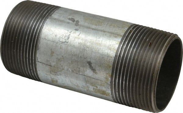B&K Mueller 569-060BC Galvanized Pipe Nipple: 2-1/2", 6" Long, Schedule 40, Steel 