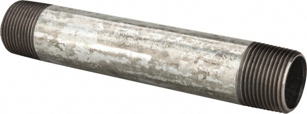Galvanized Pipe Nipple: 1", 7" Long, Schedule 40, Steel