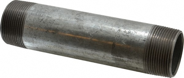 Galvanized Pipe Nipple: 1-1/2", 7" Long, Schedule 40, Steel