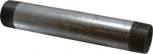 B&K Mueller 567-100HN Galvanized Pipe Nipple: 1-1/2", 10" Long, Schedule 40, Steel 