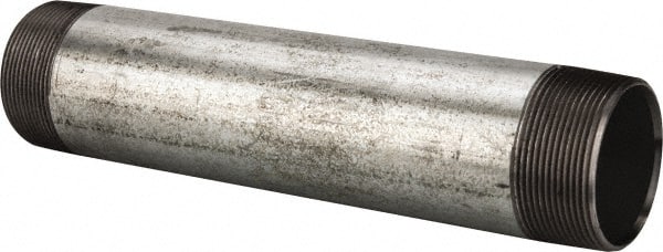 B&K Mueller 568-100HN Galvanized Pipe Nipple: 2", 10" Long, Schedule 40, Steel 
