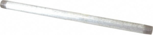 Galvanized Pipe Nipple: 3/8", 12" Long, Schedule 40, Steel