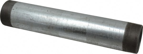 B&K Mueller 568-120HP Galvanized Pipe Nipple: 2", 12" Long, Schedule 40, Steel 