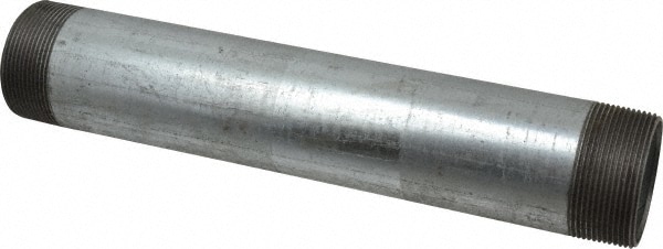 B&K Mueller 568-120HP Galvanized Pipe Nipple: 2", 12" Long, Schedule 40, Steel Image