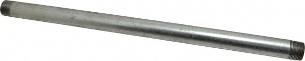 Galvanized Pipe Nipple: 3/4", 18" Long, Schedule 40, Steel