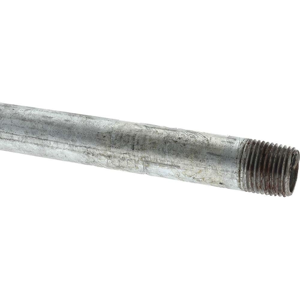 Galvanized Pipe Nipple: 1/2", 24" Long, Schedule 40, Steel
