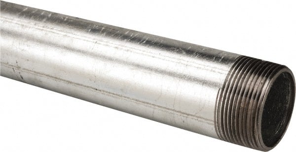 B&K Mueller 567-240HC Galvanized Pipe Nipple: 1-1/2", 24" Long, Schedule 40, Steel 