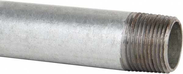 Galvanized Pipe Nipple: 3/4", 30" Long, Schedule 40, Steel