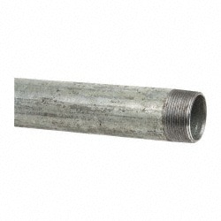 B&K Mueller 567-480HC Galvanized Pipe Nipple: 1-1/2", 48" Long, Schedule 40, Steel 