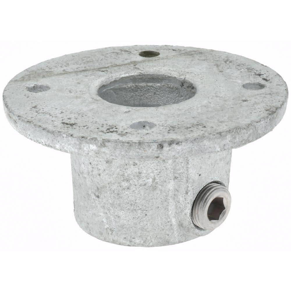 PRO-SAFE 1-1/4 Inch Pipe Malleable Iron Pipe Rail Fitting Gal... Medium Flange 