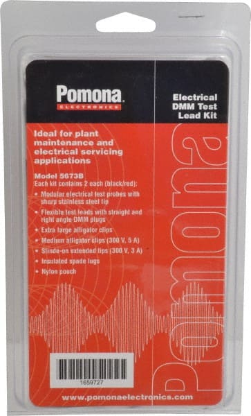 Pomona 5673B Test Leads Extension: Use with Amprobe Multimeter Fluke Multimeter H.P. Multimeter Tektronix Multimeter & Wavetek Digital Multimeter 
