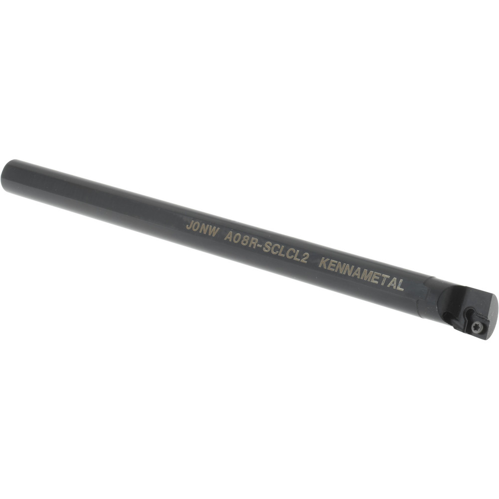 Indexable Boring Bar: A08RSCLCL2, 15.24 mm Min Bore Dia, Left Hand Cut, 1/2" Shank Dia, -5 ° Lead Angle, Steel