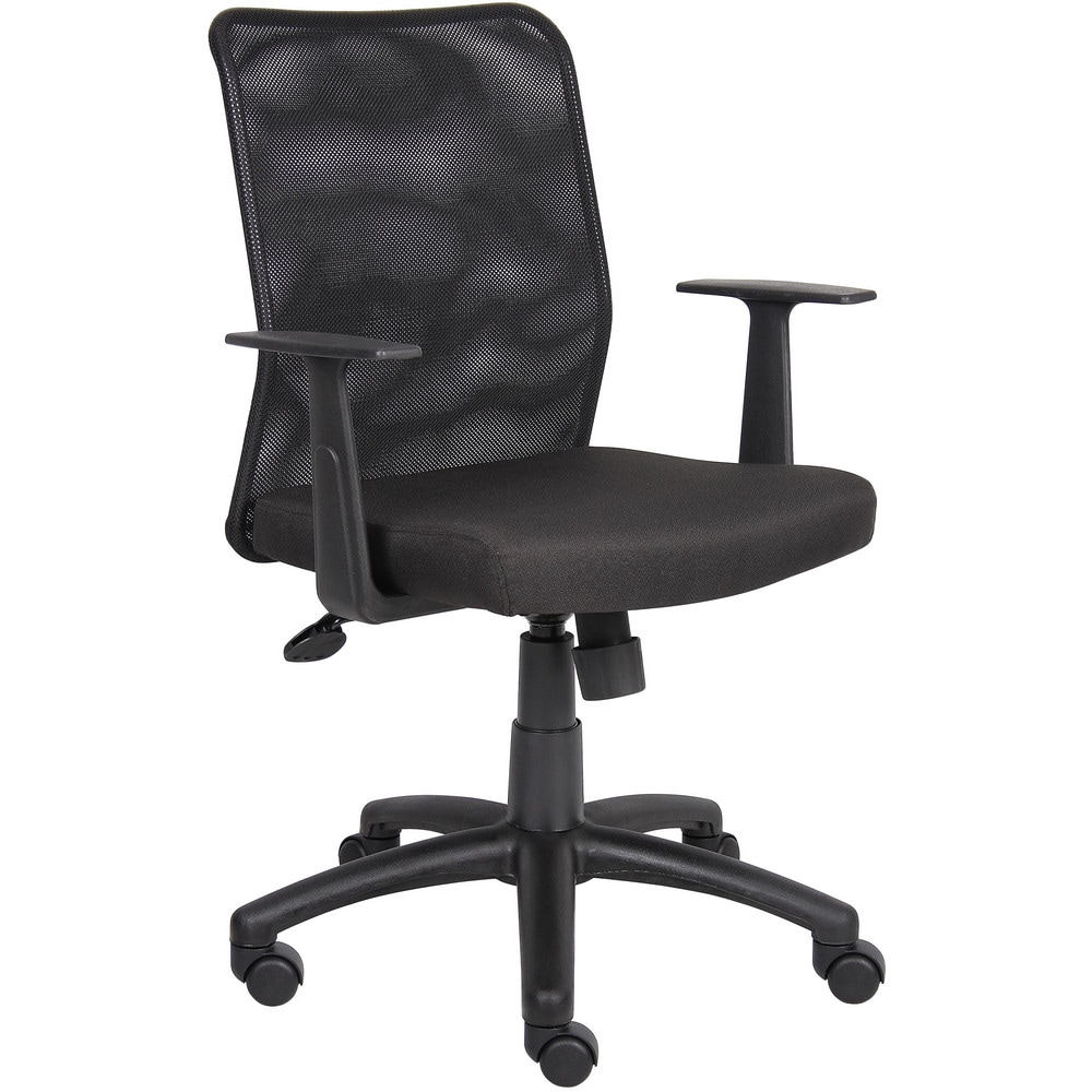 Task Chair: Mesh & Fabric, Adjustable Height, Black