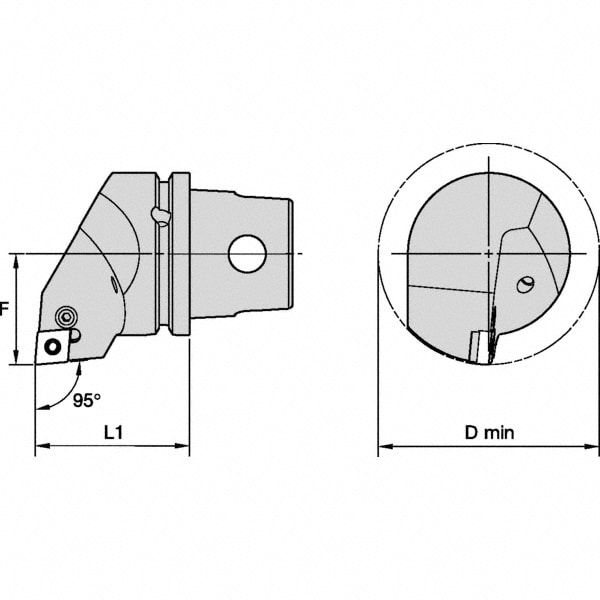 Kennametal - Size KM63 60mm Internal Left Hand Modular Turning ...