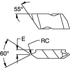 Kennametal 1799483 Threading Insert:38 Size, NDC Style, KC5010 Grade, C3, C4 Grade, Solid Carbide Image