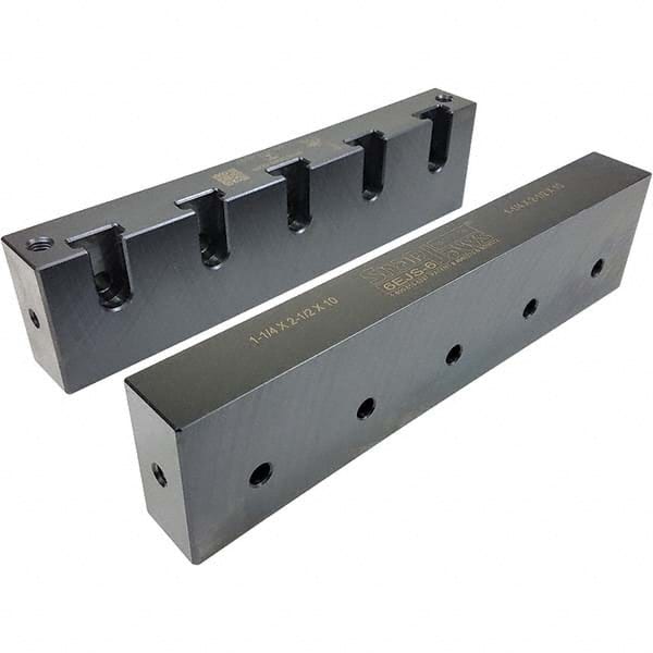 Snap Jaws 6EJS6 Vise Jaw: 8" Wide, 2.5" High, 1.25" Thick, Flat 