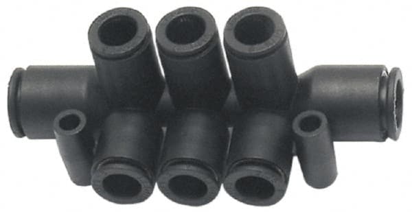 10X 8 mm Nylon Black Tee Connectors