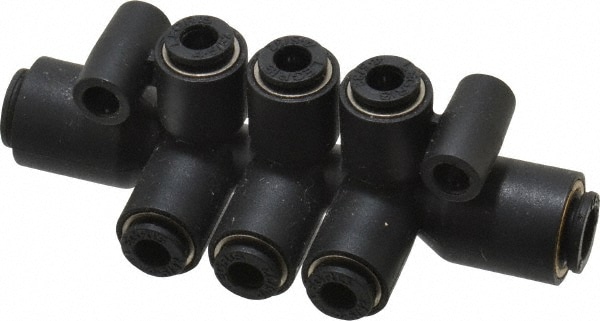 Push-To-Connect Tube Fitting: Double Multiple Tee with Mounting Holes