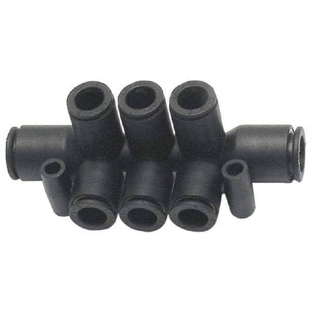 Legris 3306 60 56 Push-To-Connect Push On Tube Fitting: Double Multiple Tee with Mounting Holes, Tee 3/8 x 1/4" OD Image