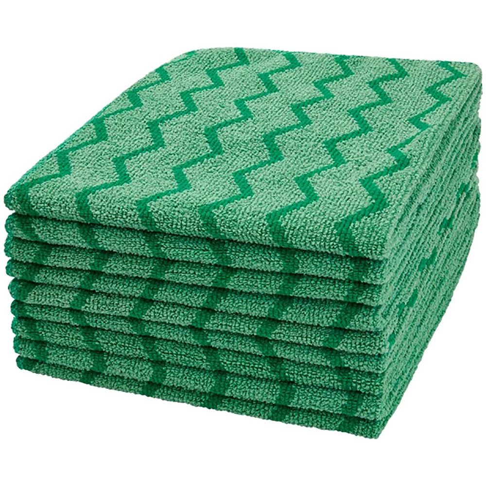 HYGEN Microfiber Cloth, 16 x 16 inch, Green, Multi-Purpose Rag/Towel - For Janitorial/Professional Heavy-Duty Cleaning/Scrubbing