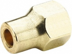 Parker 14FL-10 Brass Flared Tube Long Nut: 5/8" Tube OD, 7/8-14 Thread, 45 ° Flared Angle Image