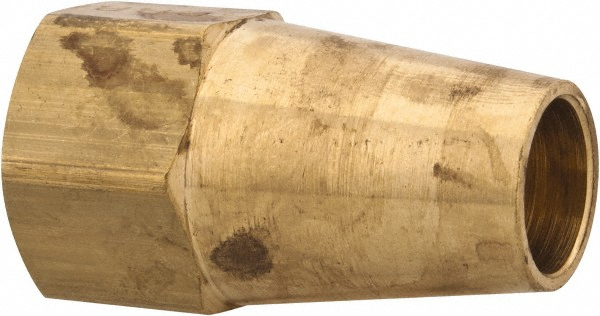 Parker Brass Flared Tube Long Nut: 1/2" OD, 3/4-16 Thread, 45 deg Flared Angle | Part #41FL-8