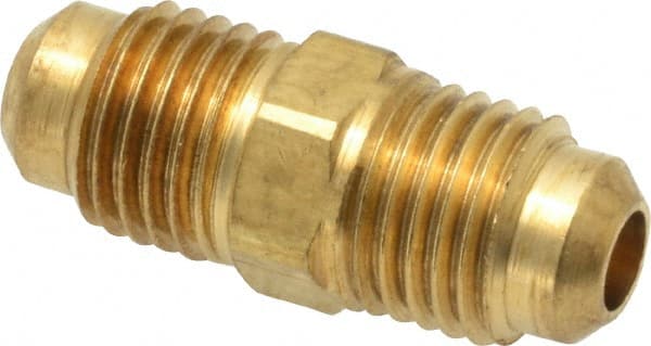 Brass Flared Tube Flare to Solder: 1/4 Tube OD, 7/16-20 Thread, 45 °  Flared Angle