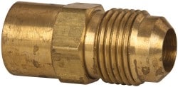 Parker 43F-10-12 Brass Flared Tube Flare To Solder: 5/8" Tube OD, 7/8-14 Thread, 45 ° Flared Angle Image