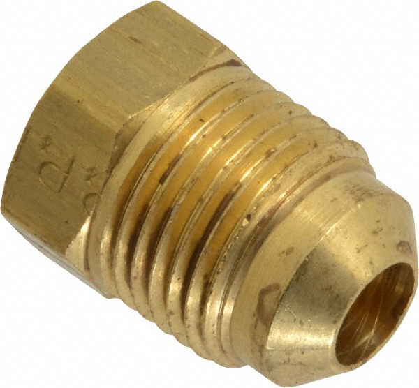 Parker Brass Flared Tube Plug 3/8" OD, 5/818 Thread, 45 deg Flared