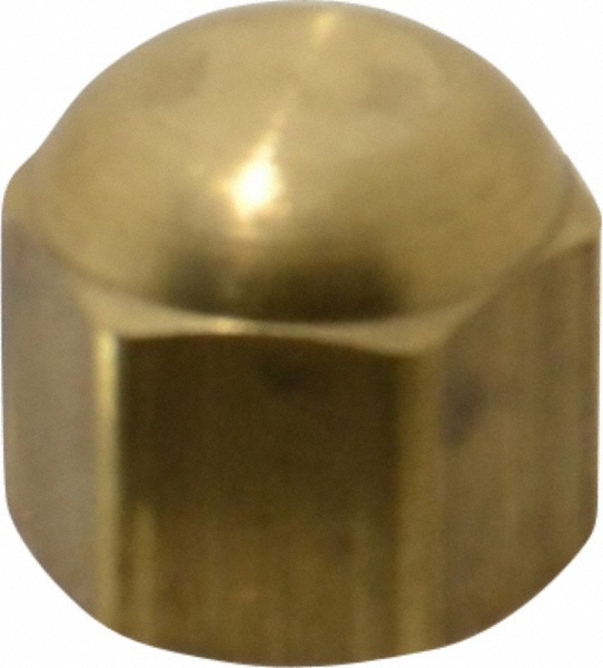 Parker Brass Flared Tube Cap 1/4" OD, 7/1620 Thread, 45 deg Flared