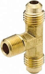 Parker 145F-8-6 Brass Flared Tube Male Branch Tee: 1/2" Tube OD, 3/8-18 Thread, 45 ° Flared Angle Image