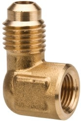 Parker 150F-10-12 Brass Flared Tube Female Elbow: 5/8" Tube OD, 3/4-14 Thread, 45 ° Flared Angle Image