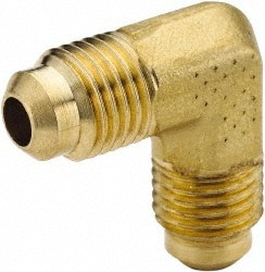 Parker 155F-2 Brass Flared Tube Union: 1/8" Tube OD, 5/16-24 Thread, 45 ° Flared Angle Image