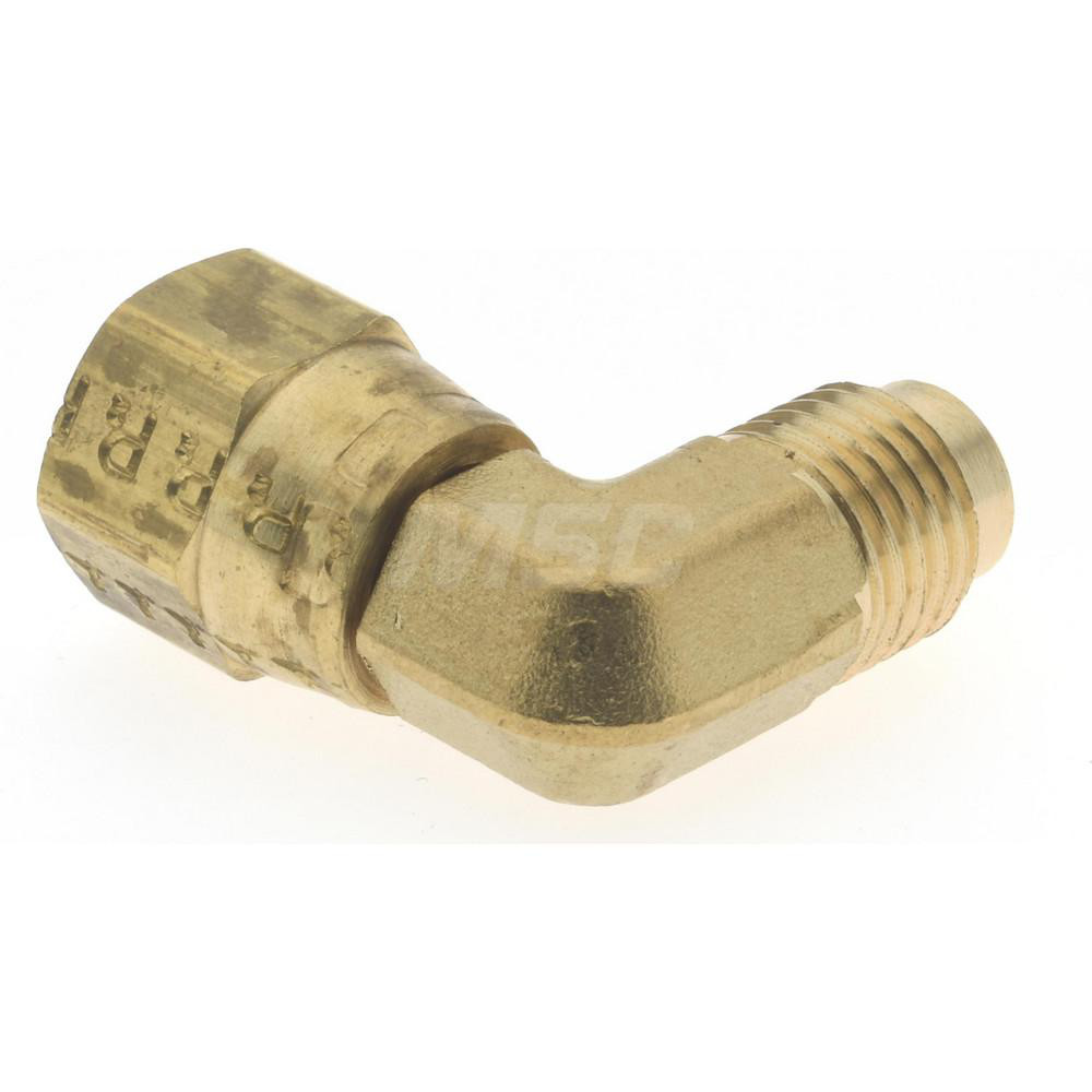 Parker Brass Flared Tube 90 Deg Swivel Nut Elbow 1/4" OD, 7/1620