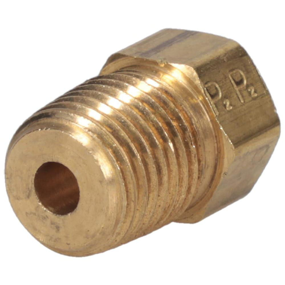 Brass Flared Tube Inverted Male: 1/4" OD, 1/4-18 Thread