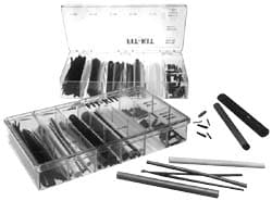 Alpha Wire FKIT1 BK032 82 Piece, Black, Heat Shrink Electrical Tubing Kit Image