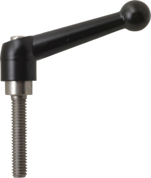 KIPP K0117.2A31X40 Threaded Stud Adjustable Clamping Handle: 5/16-18 Thread, 0.71" Hub Dia, Zinc Die Cast with Stainless Steel Components Image