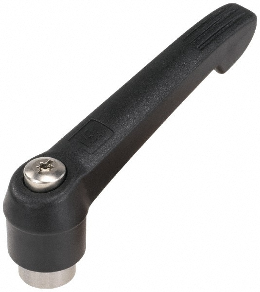 KIPP K0270.3101 Tension Lever Adjustable Clamping Handle: M10 x 1.50 Thread, 21.5 mm Hub Dia, Fiberglass Reinforced Plastic 