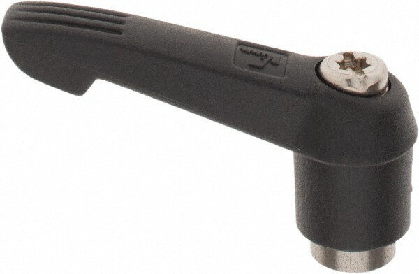 Tension Lever Adjustable Clamping Handle: M6 x 1.00 Thread, 13 mm Hub Dia, Fiberglass Reinforced Plastic